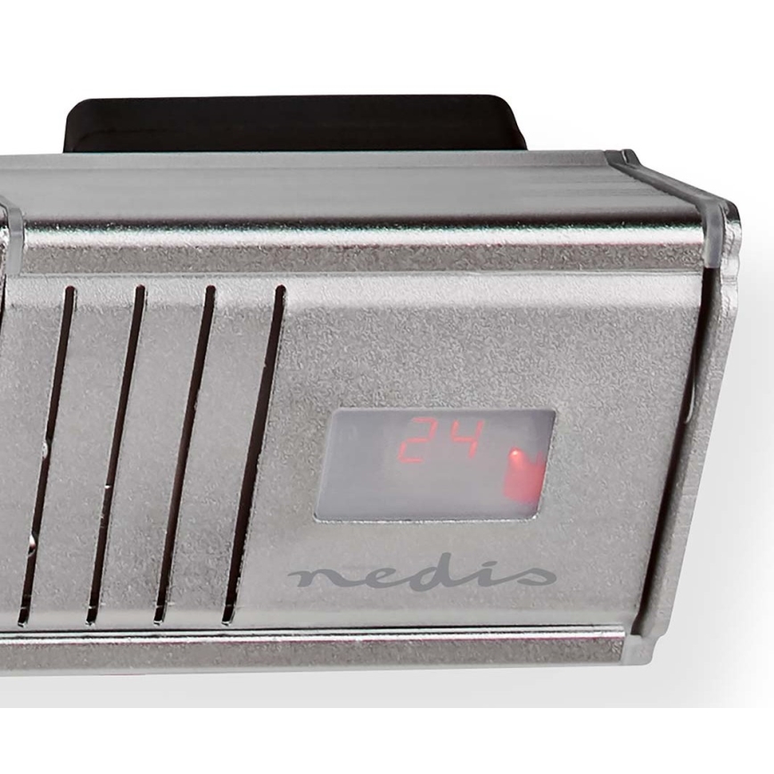 Élément chauffant électrique extérieur 2000 W/230 V IP65 + Télécommande