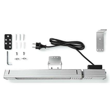 Élément chauffant électrique extérieur 2000 W/230 V IP65 + Télécommande