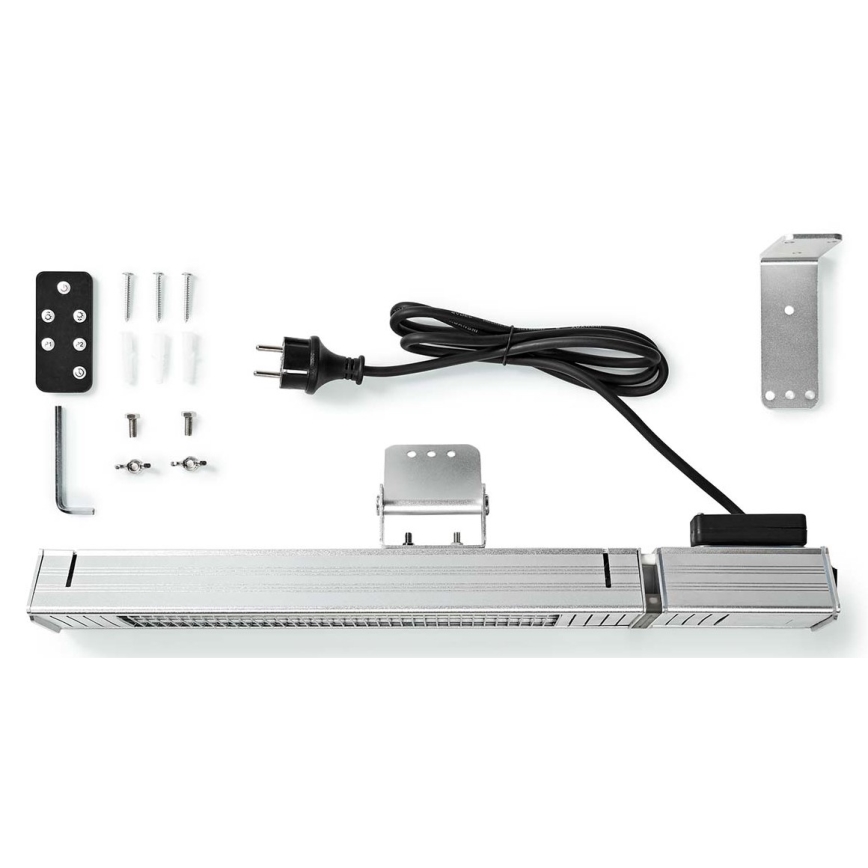 Élément chauffant électrique extérieur 2000 W/230 V IP65 + Télécommande