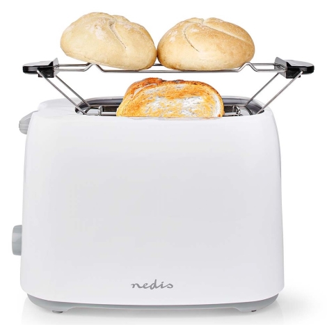 Nedis KABT250EWT - Grille-pain à deux trous avec chauffage 750W/230V blanc