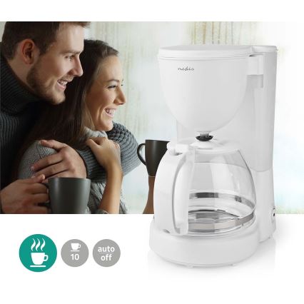 Cafetière à filtre 1,25 l avec fonction de maintien de la température blanc