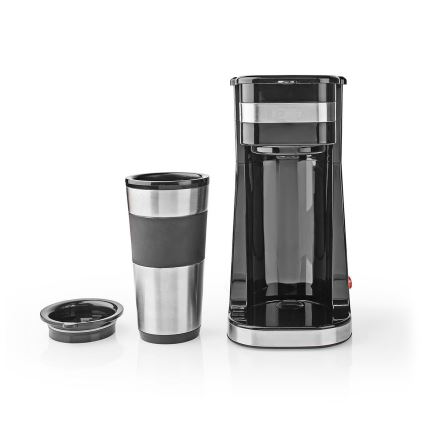 Cafetière pour 1 tasse (0,4 l) avec mug de voyage