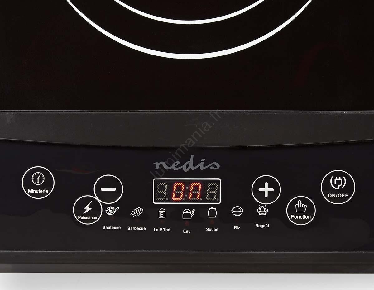 Plaque à Induction Portable Royalty Line 2000W, Noire, 1 Feu, écran Numérique