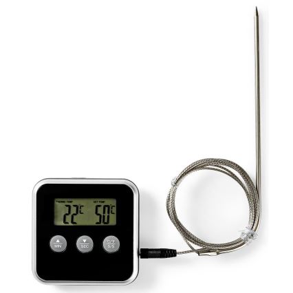 Thermomètre à viande avec affichage LCD 0-250 °C 1xAAA