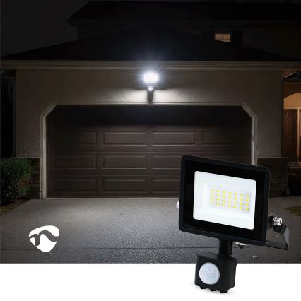 Projecteur LED à brancher avec détecteur de mouvement et capteur crépusculaire, LED/20W/230V IP44