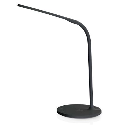 LED à intensité variable tactile flexible lampe de table avec 15W charge sans fil Qi LED/5,5W/230V 2700-6500K noir