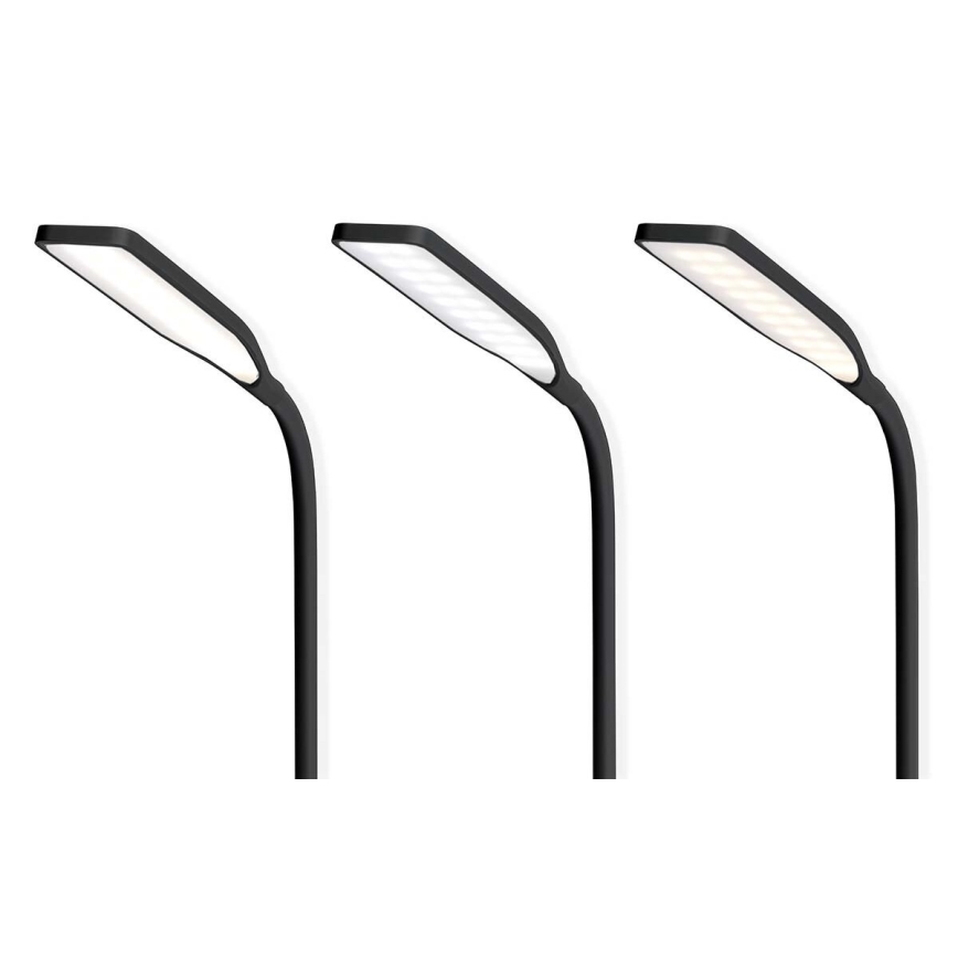 LED à intensité variable tactile flexible lampe de table avec 15W charge sans fil Qi LED/5,5W/230V 2700-6500K noir