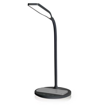 LED à intensité variable tactile flexible lampe de table avec 15W charge sans fil Qi LED/5,5W/230V 2700-6500K noir