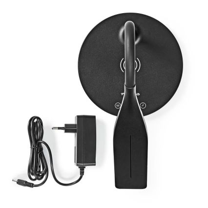 LED à intensité variable tactile flexible lampe de table avec 15W charge sans fil Qi LED/5,5W/230V 2700-6500K noir