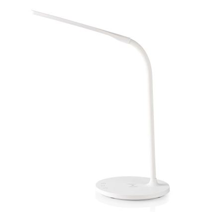 Lampe de table flexible à intensité variable avec recharge sans fil 15W Qi LED/5,5W/230V 2700-6500K blanc