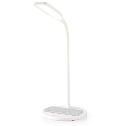 Lampe de table flexible à intensité variable avec recharge sans fil 15W Qi LED/5,5W/230V 2700-6500K blanc