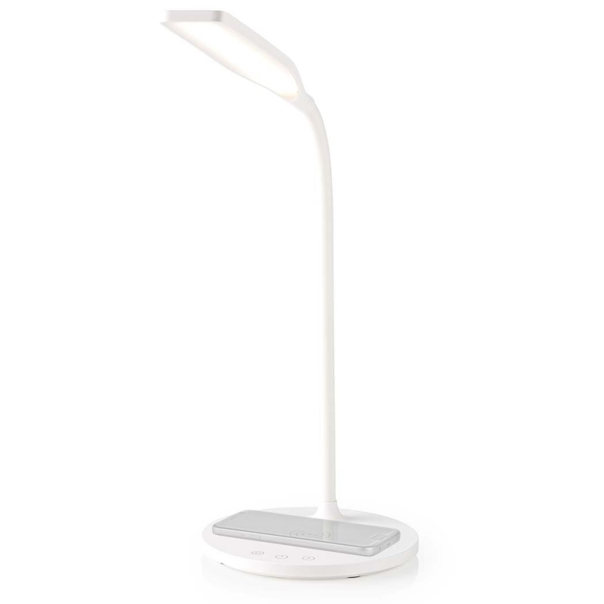 Lampe de table flexible à intensité variable avec recharge sans fil 15W Qi LED/5,5W/230V 2700-6500K blanc