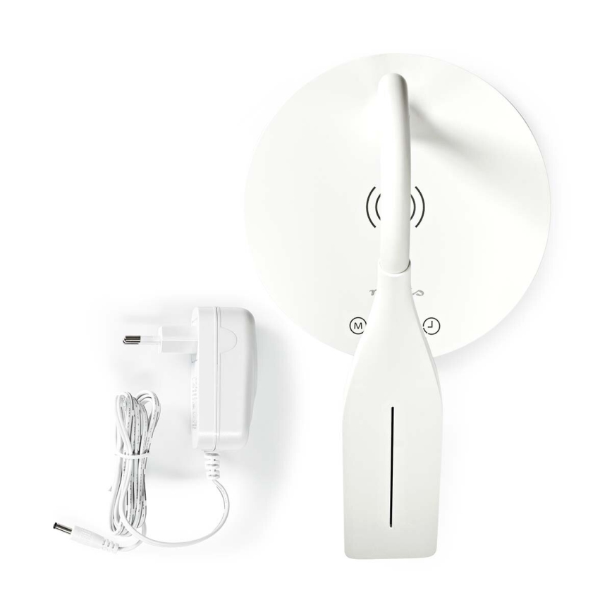Lampe de table flexible à intensité variable avec recharge sans fil 15W Qi LED/5,5W/230V 2700-6500K blanc