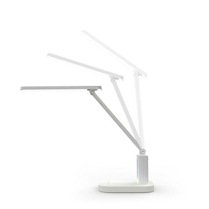 Lampe de table tactile rechargeable à intensité variable avec écran — 7,5 W LED / 1200 mAh / 3000/4000/5700 K / IRC 90 — blanc
