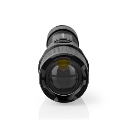 Lampe de poche en aluminium, rechargeable et dimmable à LED LED/10W/5V 2200 mAh IPX4 noire