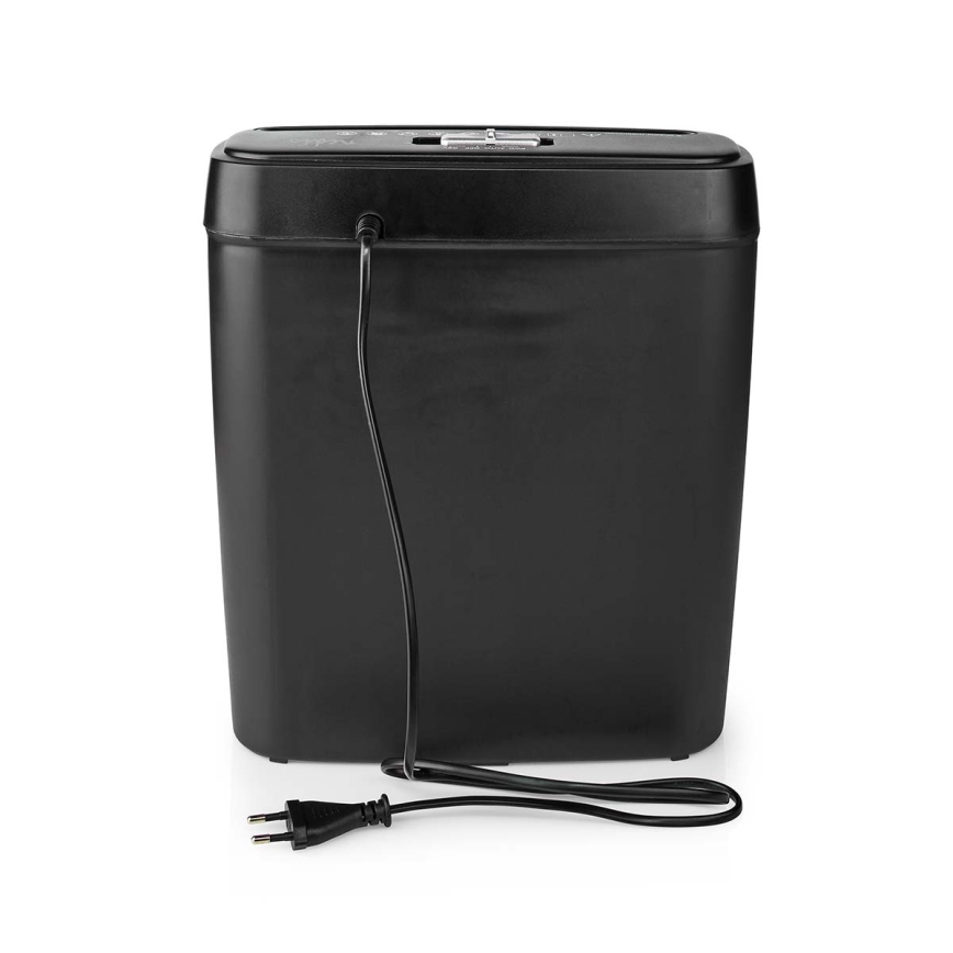Déchiqueteuse de papier A4, capacité 10 L, 230 V, noire