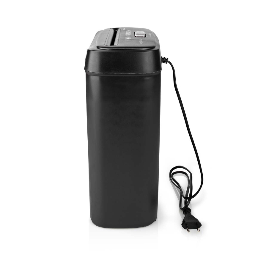 Déchiqueteuse de papier A4, capacité 10 L, 230 V, noire