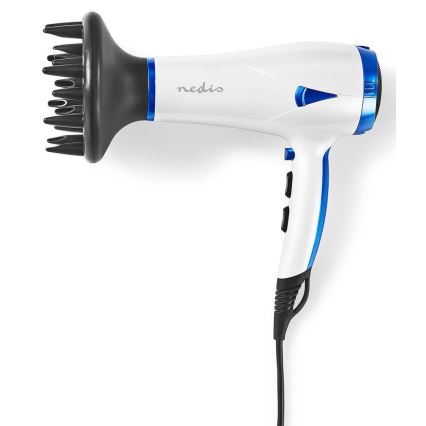 Sèche cheveux 2en1 2000W/230V blanc/bleu