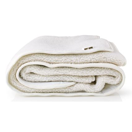 Couverture chauffante électrique pour deux personnes 120W/230V 160x140cm laine