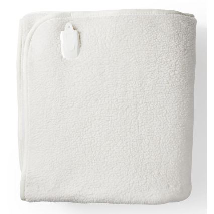 Couverture chauffante électrique pour deux personnes 120W/230V 160x140cm laine