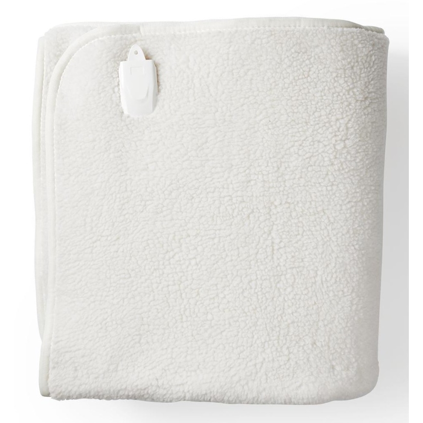 Couverture chauffante électrique pour deux personnes 120W/230V 160x140cm laine