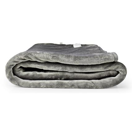 Couverture chauffante électrique pour 2 personnes 120W/230V 160x140cm grise
