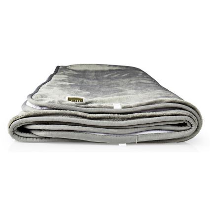 Couverture chauffante électrique pour 2 personnes 120W/230V 160x140cm grise