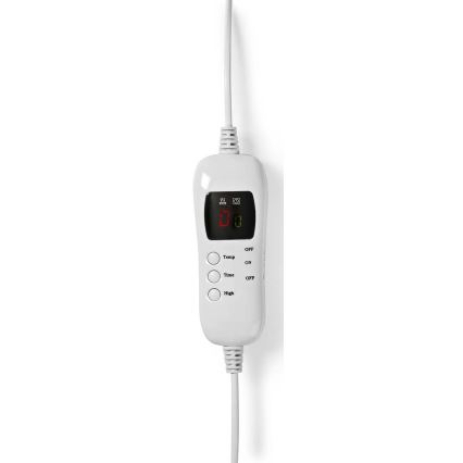 Couverture chauffante électrique pour 2 personnes 120W/230V 160x140cm grise
