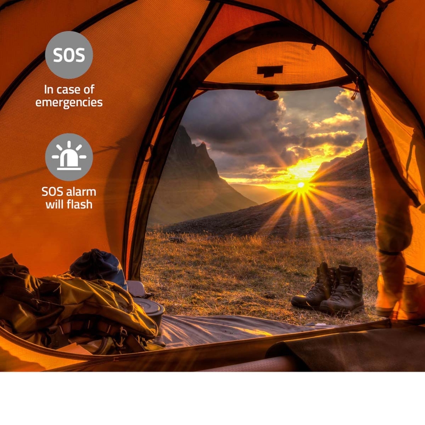 Radio DAB+/FM à manivelle avec panneau solaire et lampe torche LED 5V/2500 mAh vert/noir