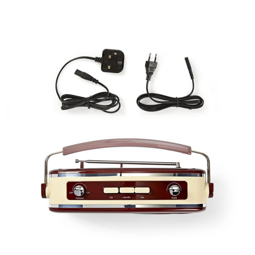 Radio FM 4,5W/230V marron