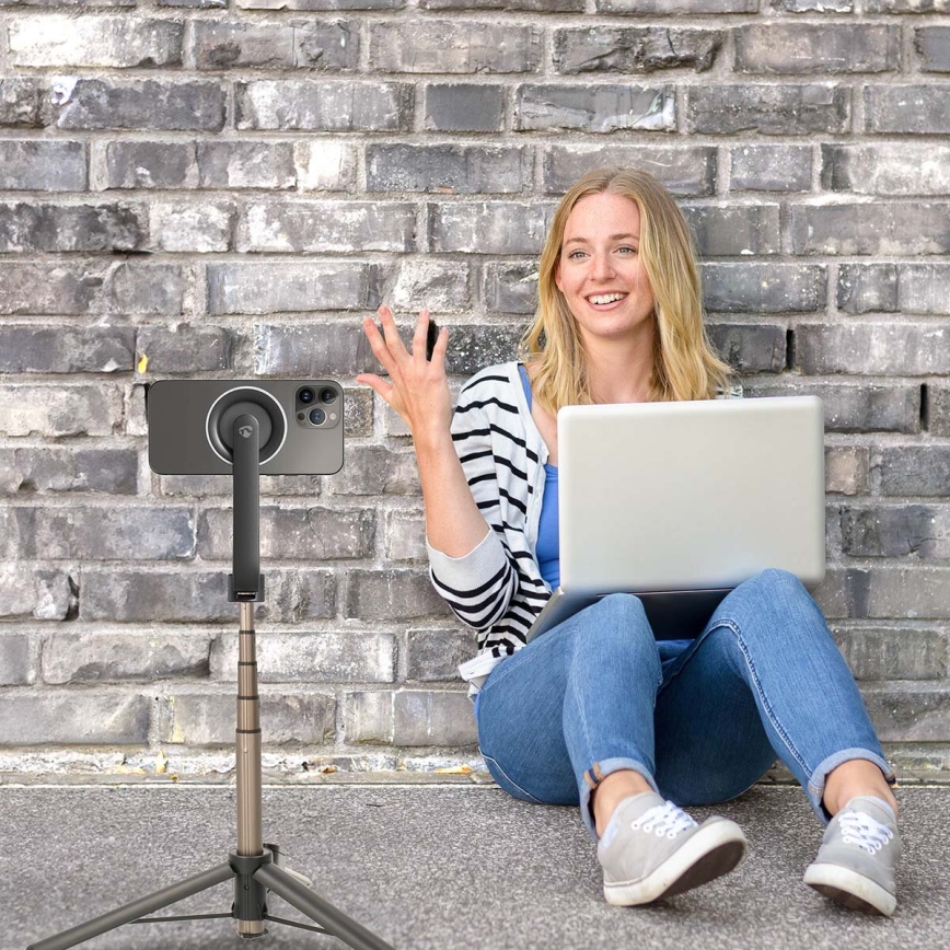 Perche selfie pliable magnétique 2 en 1 avec trépied + télécommande