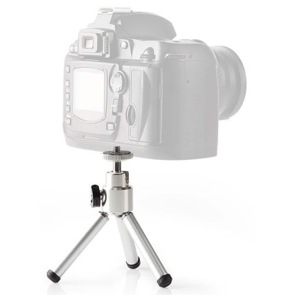 Mini trépied en métal pour smartphone argenté