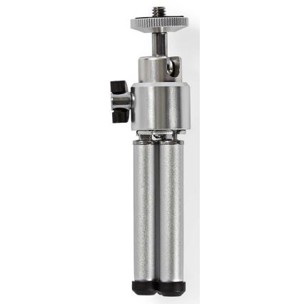 Mini trépied en métal pour smartphone argenté