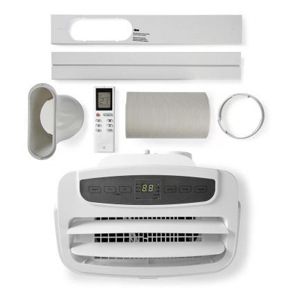 Climatiseur mobile connecté 3en1 incluant les accessoires complets 1357W/230V 12000 BTU Wi-Fi + télécommande.