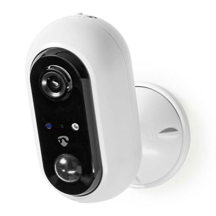 Nedis WIFICBO20WT- Caméra connectée extérieure avec un détecteur PIR SmartLife 1080p  5V/5200mAh Wi-Fi IP65