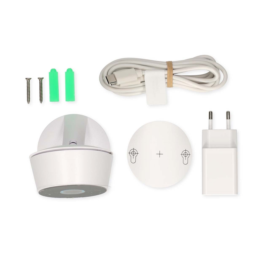 Caméra intelligente Smartlife 5 V 3 MP Full HD 1296p Wi‑Fi compatible Tuya