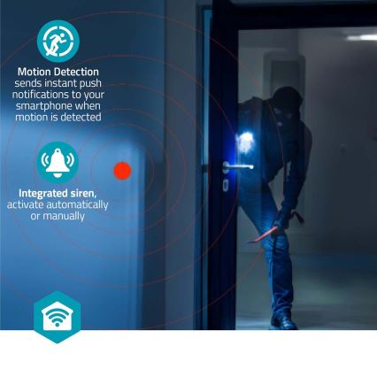 Caméra intelligente Smartlife 5V 3MP Full HD 1296p Wi-Fi Tuya