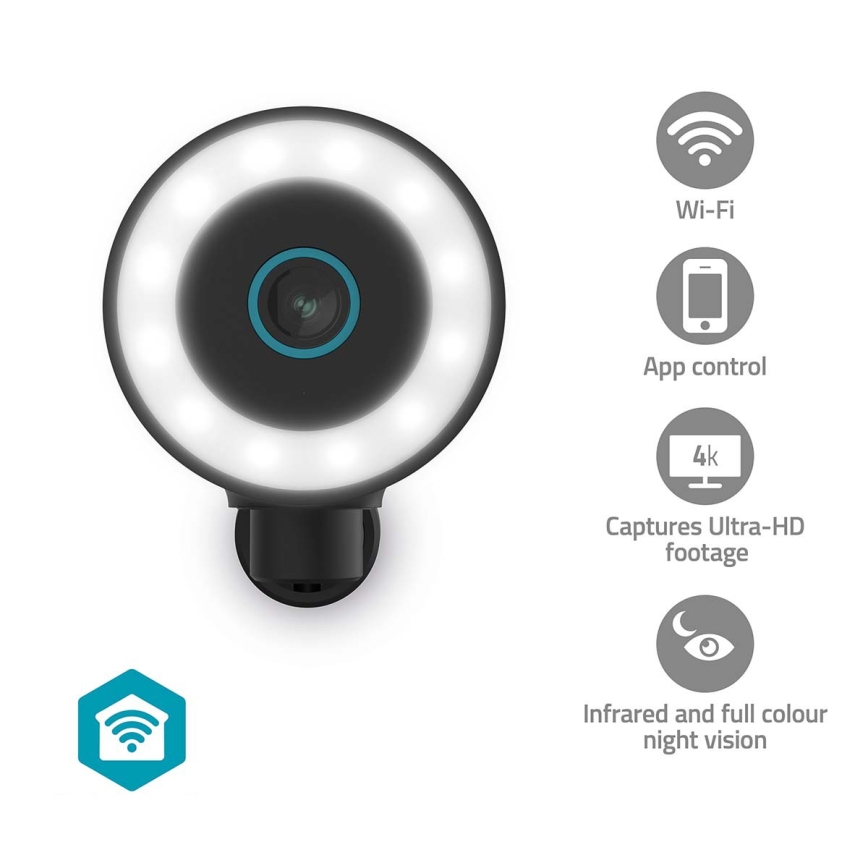 Caméra d'extérieur intelligente SmartLife 5V 4K 8MP 3840x2160p IP65 Wi-Fi Tuya