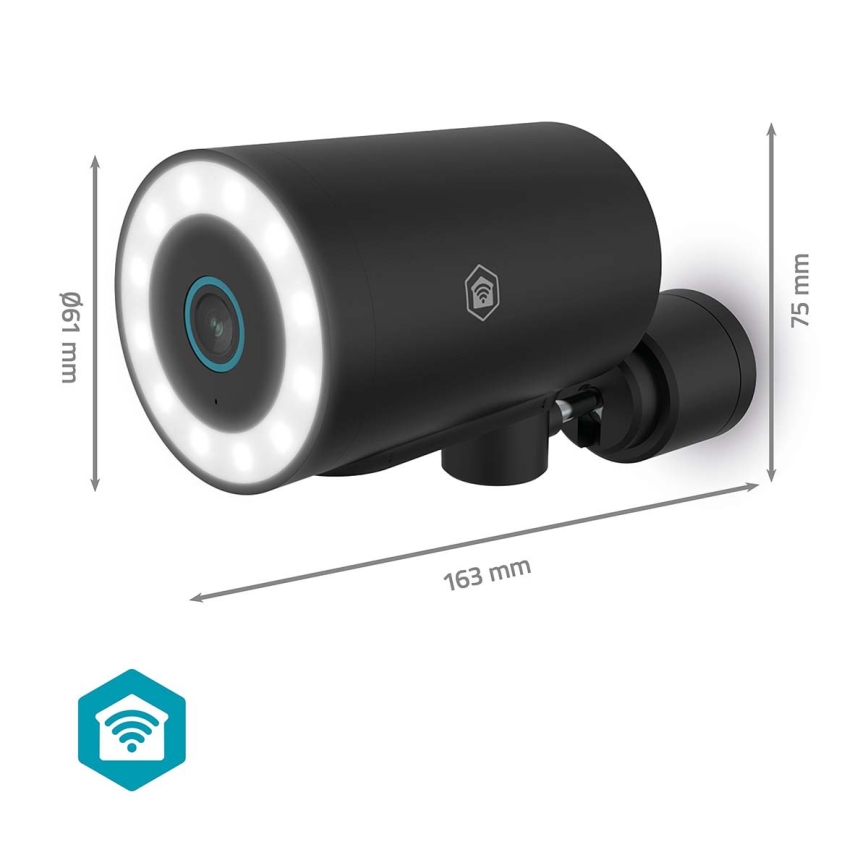 Caméra d'extérieur intelligente SmartLife 5V 4K 8MP 3840x2160p IP65 Wi-Fi Tuya