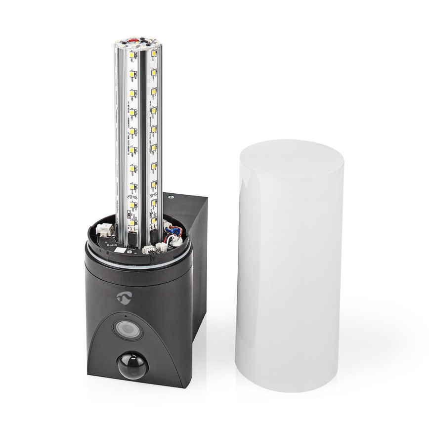 Caméra Extérieure WiFi Nedis 3 MP - 1296p, Détection Humaine AI, Projecteur LED, Vision Nocturne Couleur, Audio Bidirectionnel, étanche IP65