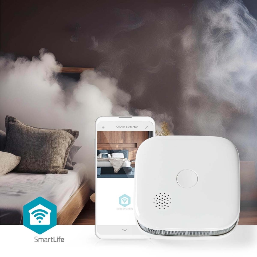Détecteur de fumée SmartLife 3V/1xCR123A Wi-Fi Tuya