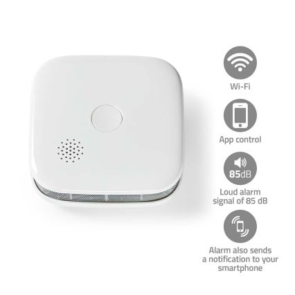 Détecteur de fumée SmartLife 3V/1xCR123A Wi-Fi Tuya