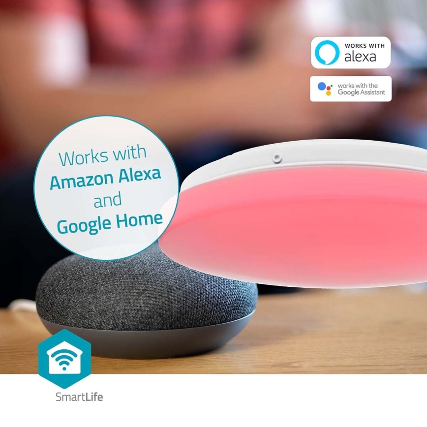 Plafonnier RGBW à intensité variable salle de bain SmartLife LED/18W/230V 2700-6500K IP44 Wi-Fi Tuya