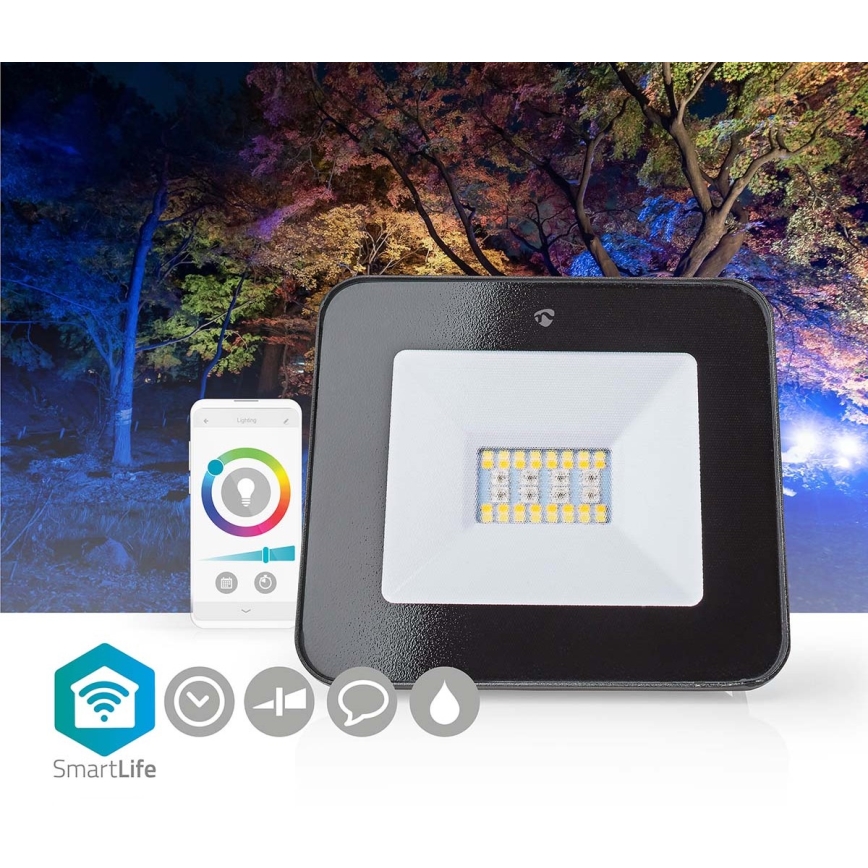 Projecteur LED RGBW gradable à brancher sur prise SmartLife LED/20W/230V Wi-Fi IP65 2700-6500K