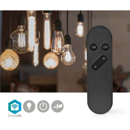 Télécommande SmartLife Wi‑Fi, 2 piles AAA, noire