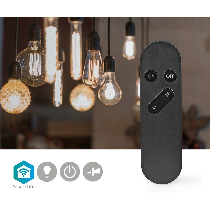 Télécommande SmartLife Wi‑Fi, 2 piles AAA, noire