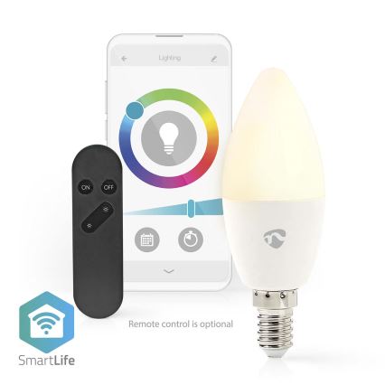 Ampoule à intensité variable LED RGB E14/4,9W/230V Wi-Fi 2700-6500K