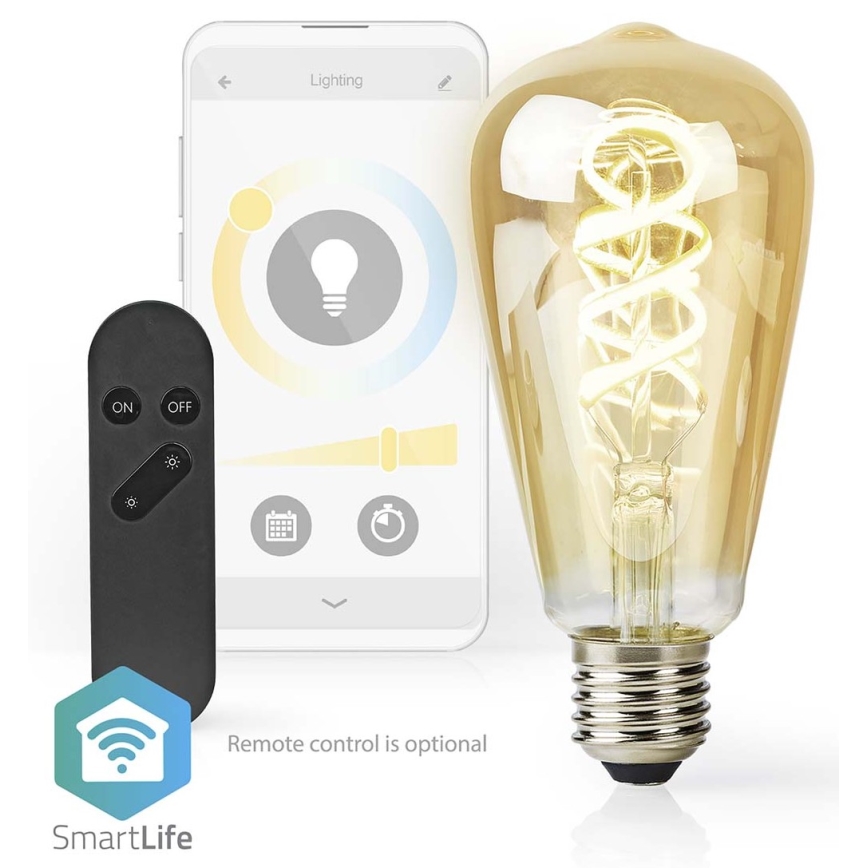 Ampoule LED dimmable ST64 E27/4,9W/230V Wi-Fi 1800-6500K