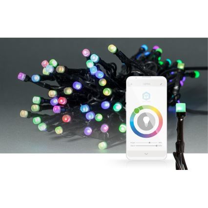 Guirlande extérieure LED RVB 42xLED/8 fonctions 8m IP65 Wi-Fi Tuya