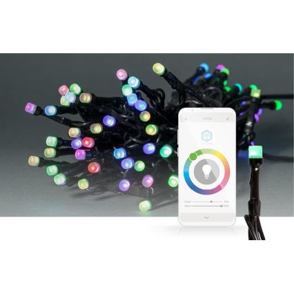 Guirlande LED RGB d'extérieur — 42 LEDs, 8 fonctions, 8 m, IP65, Wi‑Fi Tuya